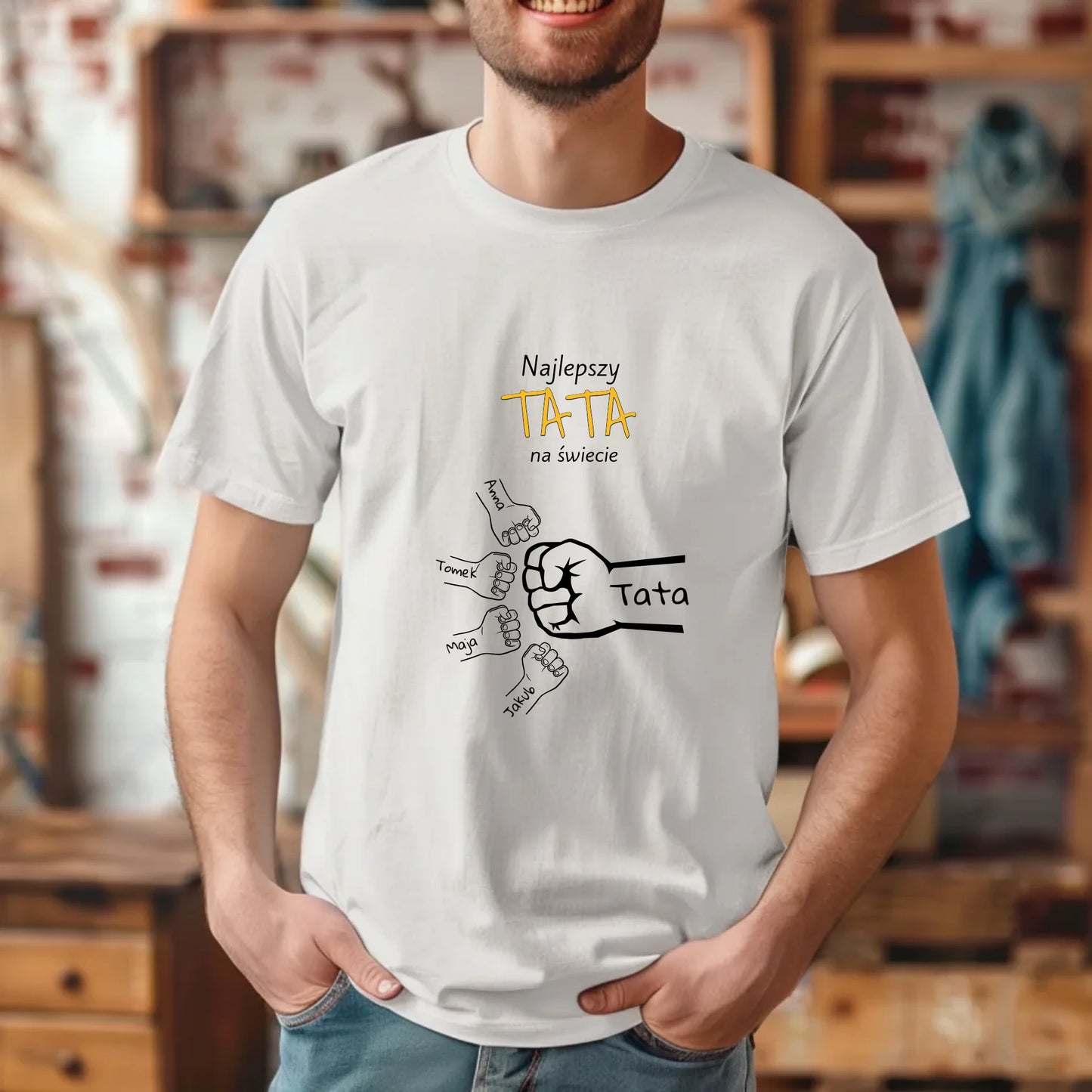 Gildan 5000 Tshirt man white ash Mockup