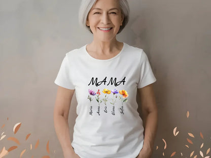 White Bella and Canvas Senior Mockup, Lifestyle 3001 Mockup, Bella and Canvas 3001 Mockup, Grandma Shirt Mockup, Older Woman Mockup