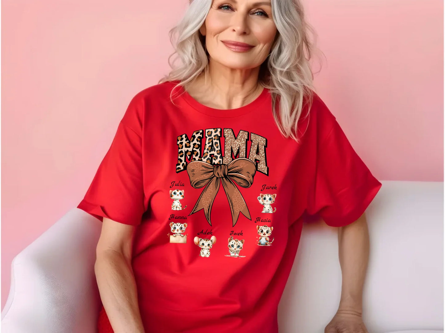 35.Red Comfort Colors 1717 shirt mock-up older ladies C1717 red t-shirt mockup senior female red tshirt mockup grandma womens mock