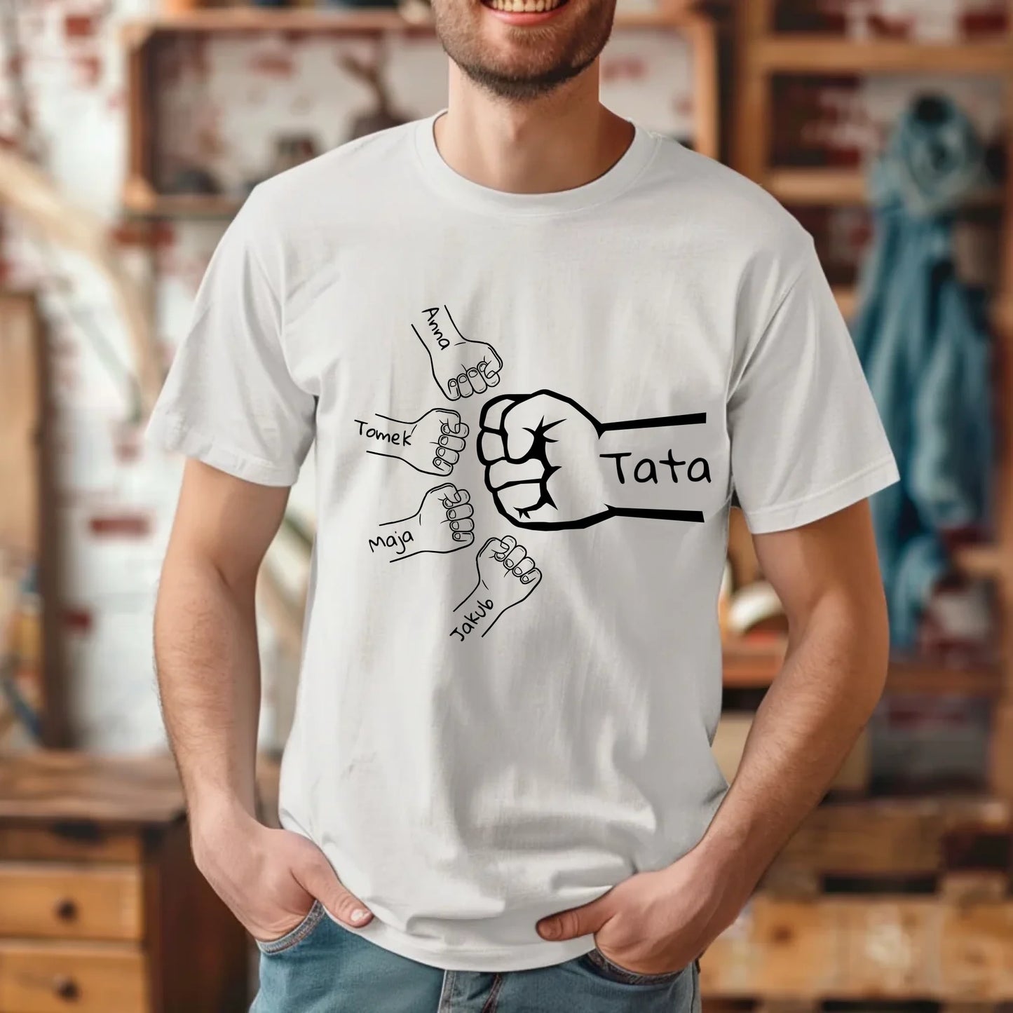 Gildan 5000 Tshirt man white ash Mockup