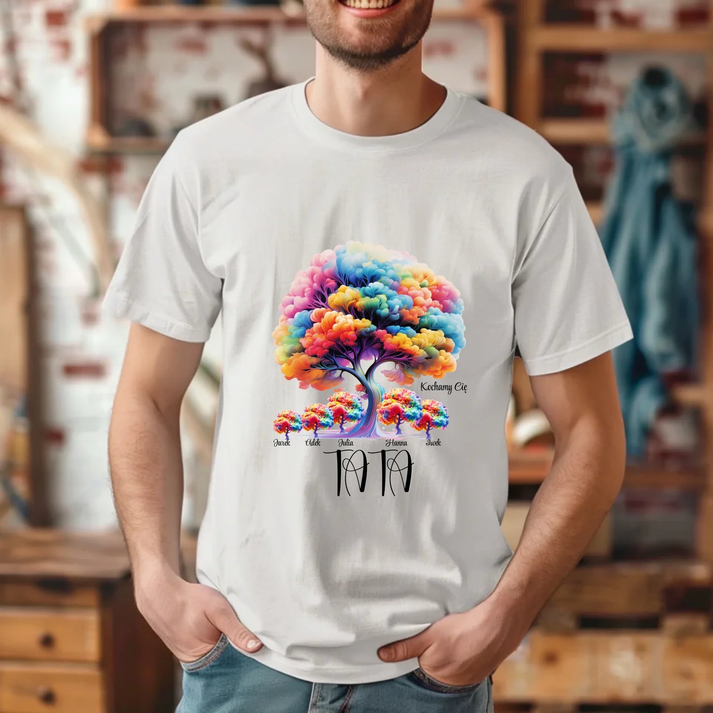 Gildan 5000 Tshirt man white ash Mockup