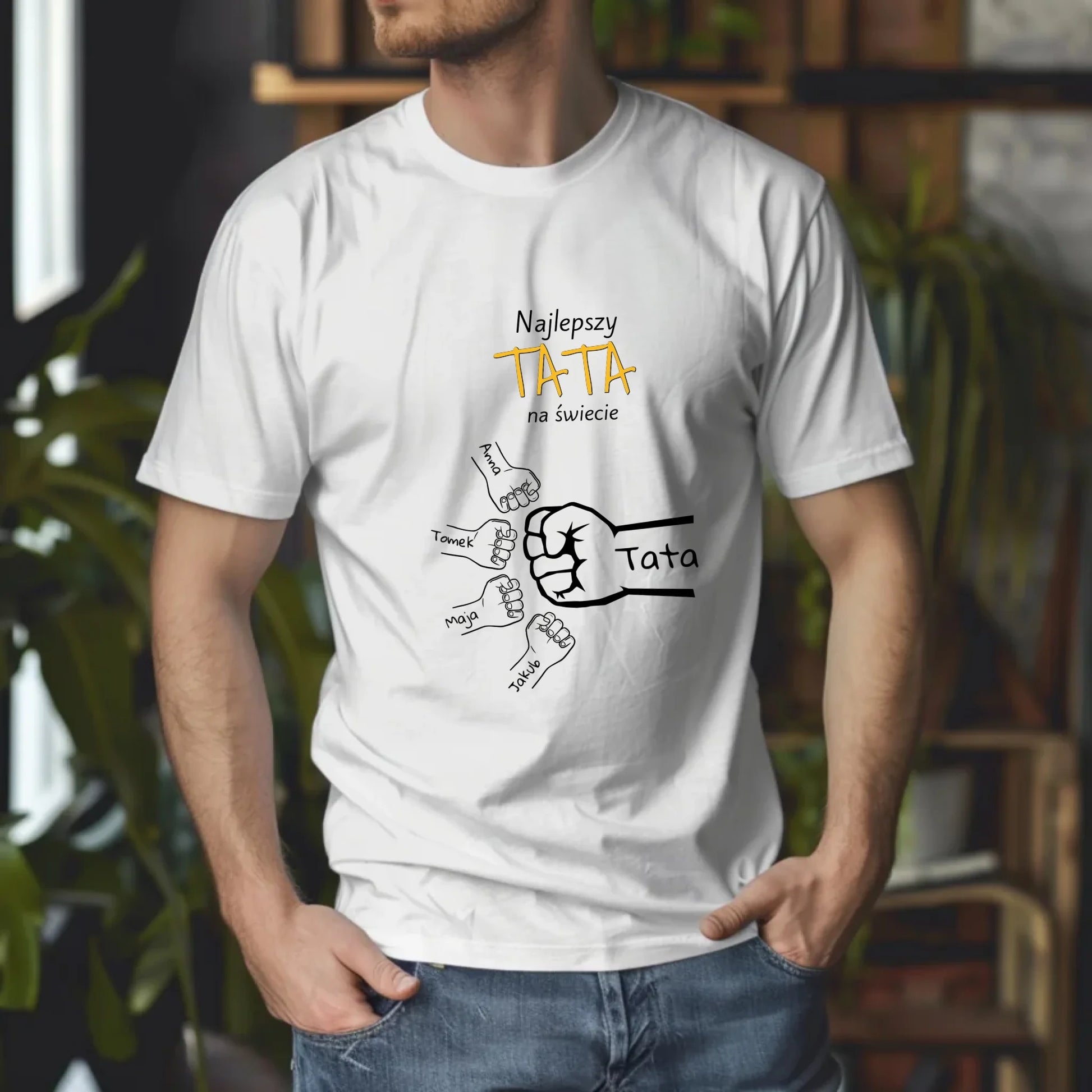 Gildan 5000 Tshirt man white ash Mockup 4